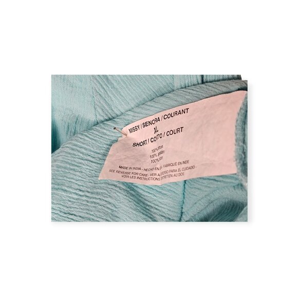 Bandolino | Long Sleeve Blouse | Women's | XL | Aqua/Turquoise | Pintuck Placket - Picture 8 of 10